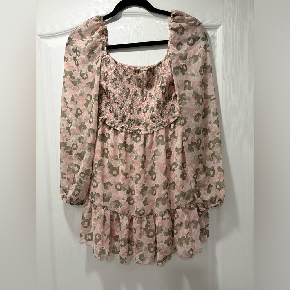 Wilfred Floral Smocked Square-Neck dress